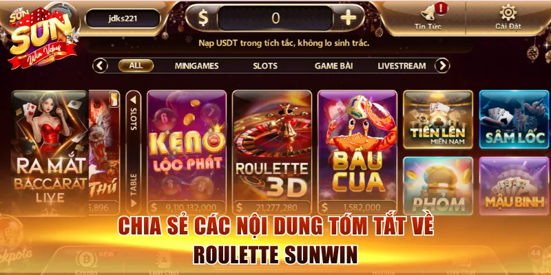 Roulette Sunwin - Siêu Phẩm Vòng Quay Kinh Điển Nhất 2026 1 Chia sẻ các nội dung tóm tắt về Roulette Sunwin